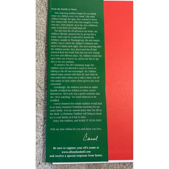 The Elf On The Shelf Hardcover Book A Christmas Tradition By Aebersold & Bell - Picture 5 of 8